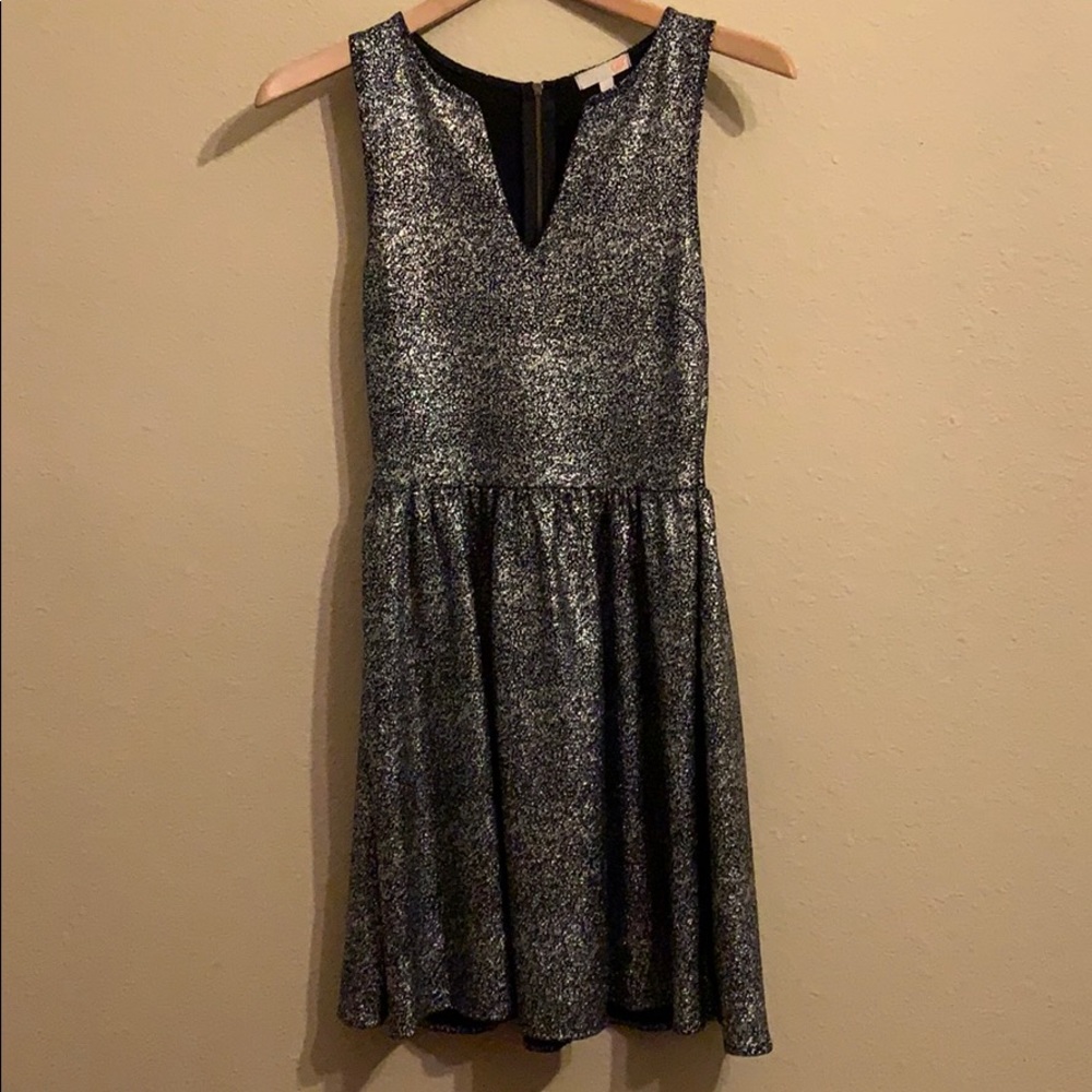 Gianni Bini metallic skater dress